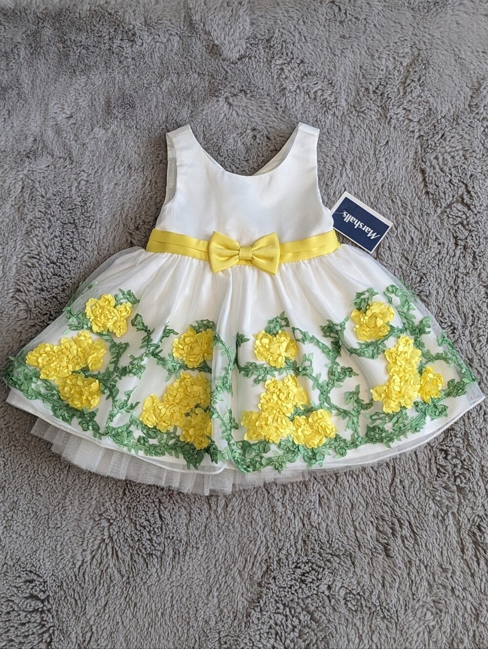 American Princess Satin Baby Dress in Ivory